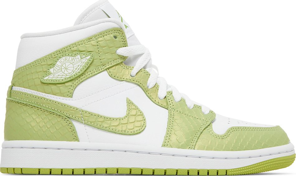 Best Replica Wmns Air Jordan 1 Mid SE  Green Python  DV2959-113 - Colareps