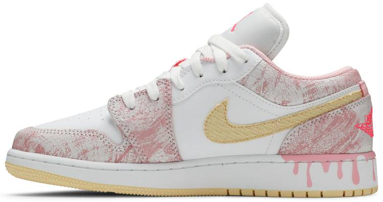 Best Replica Air Jordan 1 Low GS  Strawberry Ice Cream  CW7104-601 - Colareps
