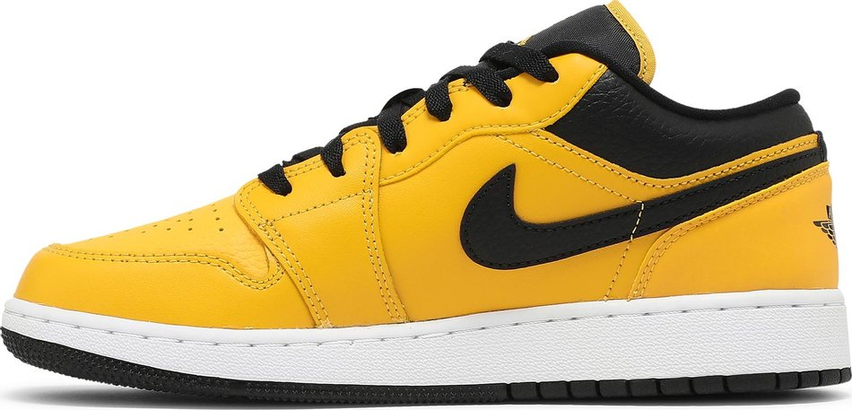 Best Replica Air Jordan 1 Low GS  University Gold Black  553560-700 - Colareps