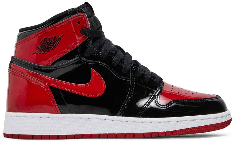 Best Replica Air Jordan 1 Retro High OG GS  Patent Bred  575441-063 - Colareps
