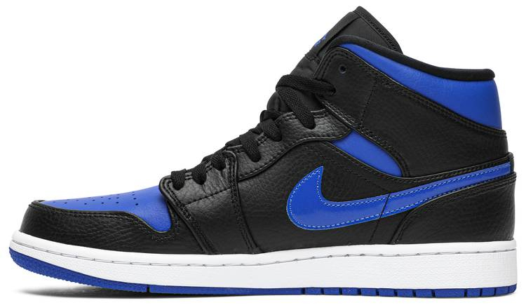 Best Replica Air Jordan 1 Mid  Black Hyper Royal  554724-068 - Colareps