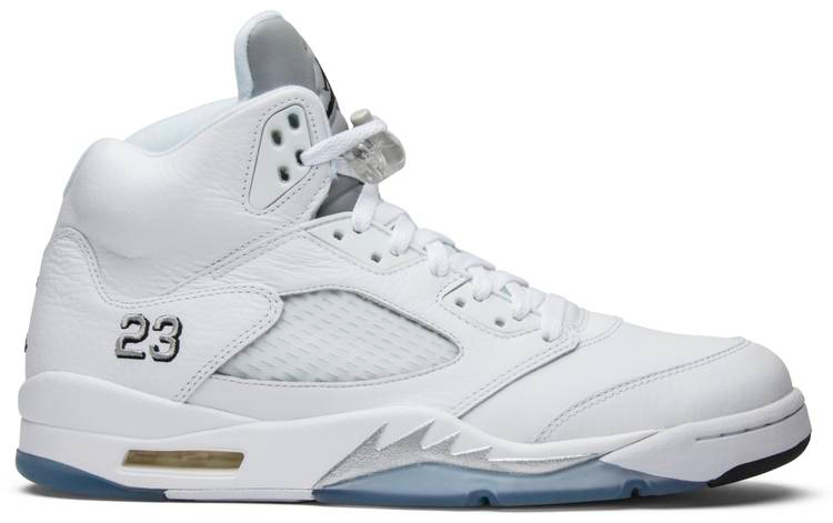 Best Replica Air Jordan 5 Retro  Metallic White  2015 136027-130 - Colareps