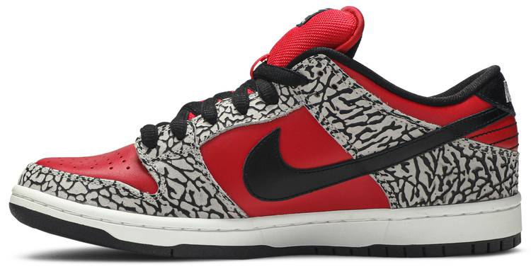 Best Replica Supreme x Dunk Low Premium SB  Red Cement  313170-600 - Colareps