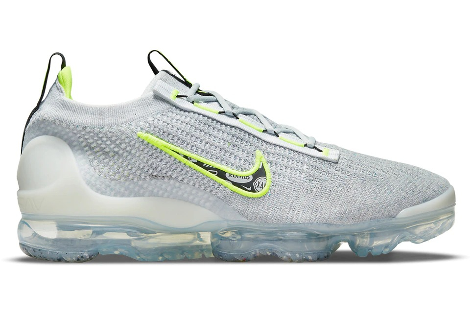 Best Replica Air Vapormax 2021 Flyknit  Logo Pack-Wolf Grey Volt  DB1550-005 - Colareps