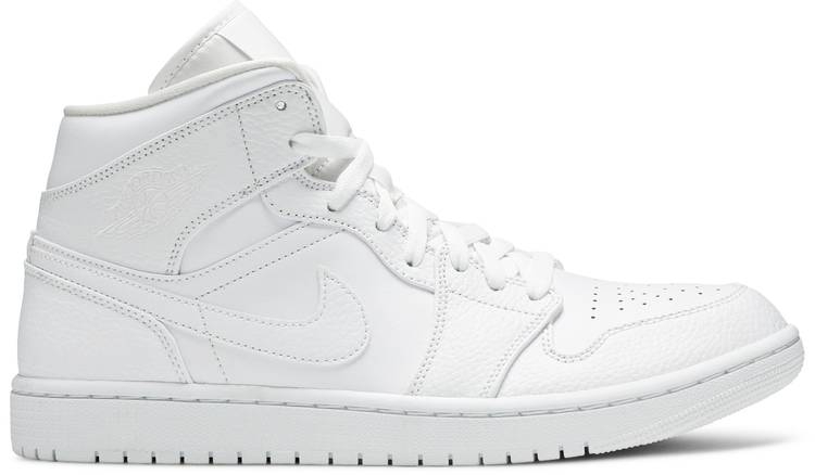 Best Replica Jordan Reps 1 Mid  Triple White  554724-130 - Colareps