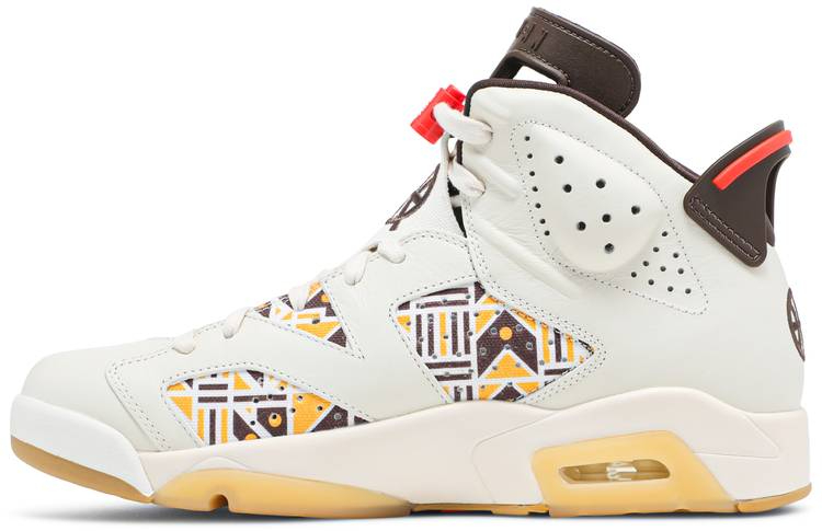 Best Replica Air Jordan 6 Retro  Quai 54   Sail Gum  CZ4152-100 - Colareps