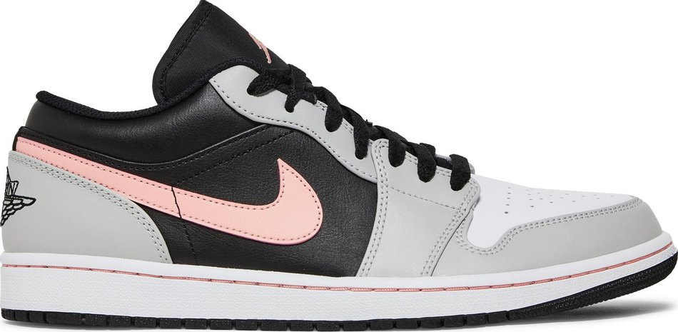 Best Replica Air Jordan 1 Low  Black Grey Fog Bleached Coral  553558-062 - Colareps