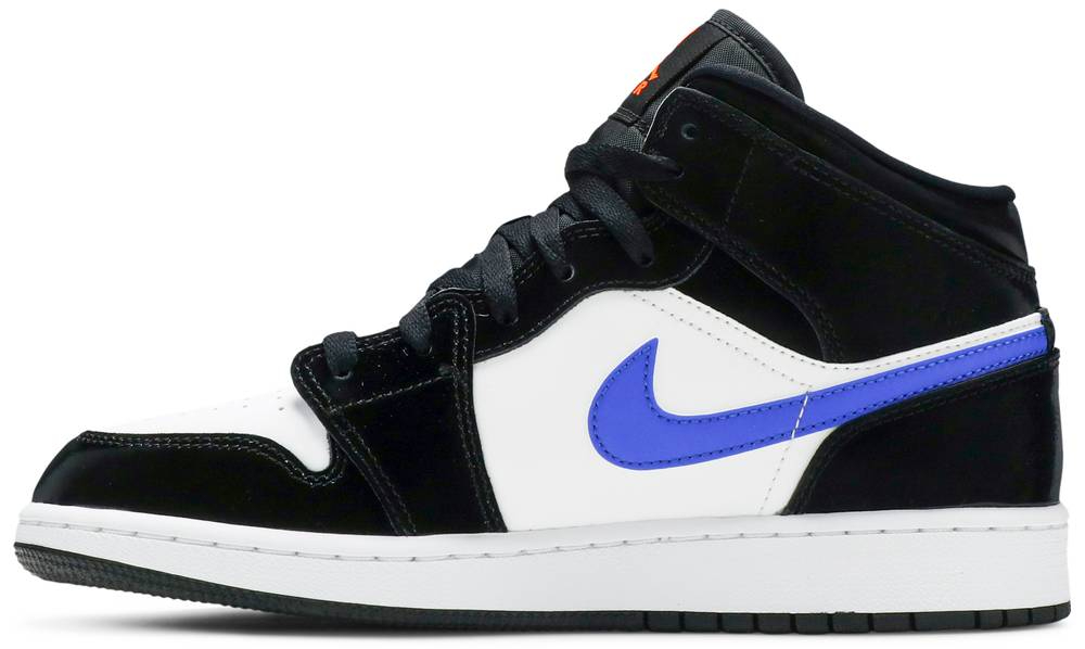 Best Replica Air Jordan 1 Mid GS  Black Racer Blue  554725-084 - Colareps
