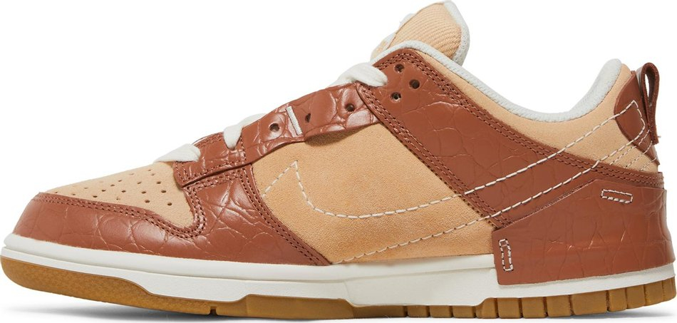 Best Replica Wmns Dunk Low Disrupt 2  Brown Crocodile  DV1026-215 - Colareps