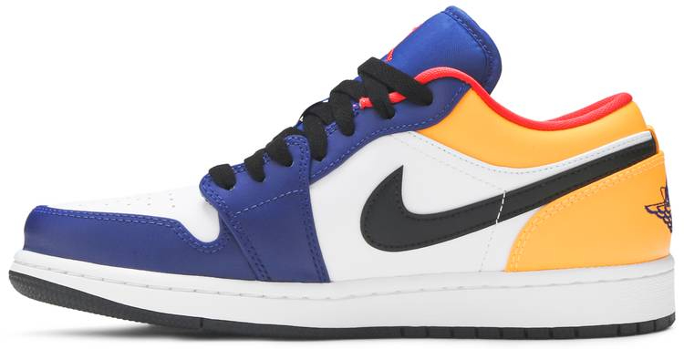Best Replica Air Jordan 1 Low  White Deep Royal Blue  553558-123 - Colareps