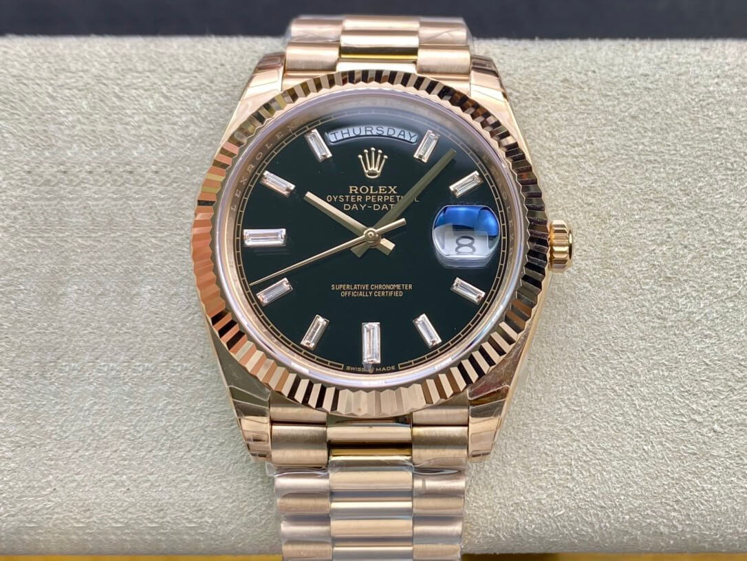 Best Replica Replica Rolex Day Date 228238a 1:1 Best Edition EW Factory V2 Black Dial - Colareps