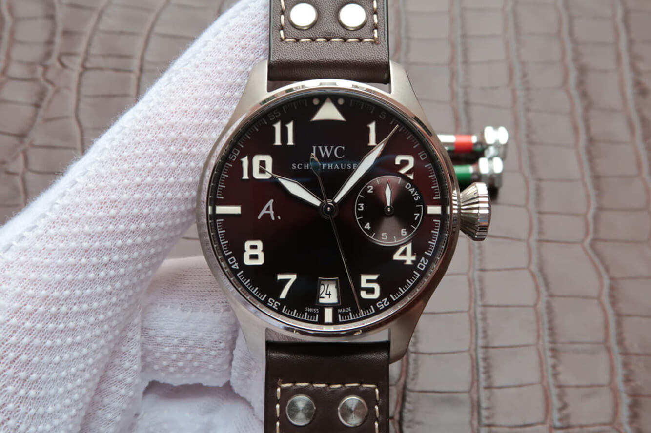Best Replica Replica IWC Pilot IW500422 1:1 Best Edition ZF Factory Brown Dial Leather Strap - Colareps
