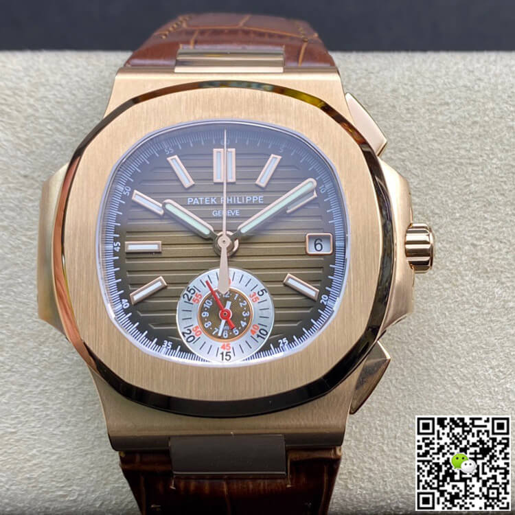 Best Replica Replica Patek Philippe Nautilus 5980R-001 1:1 Best Edition 3K Factory V2 Brown Dial - Colareps