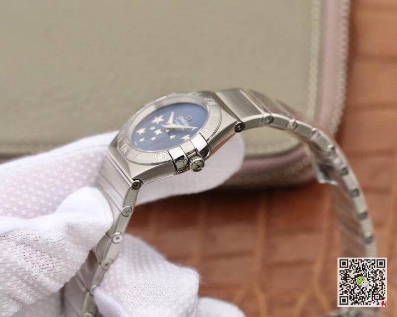 Best Replica Replica Omega Constellation Quartz Ladies 27mm TW Factory 1:1 Best Edition Swiss Eta Quartz 1376 Blue Dial - Colareps