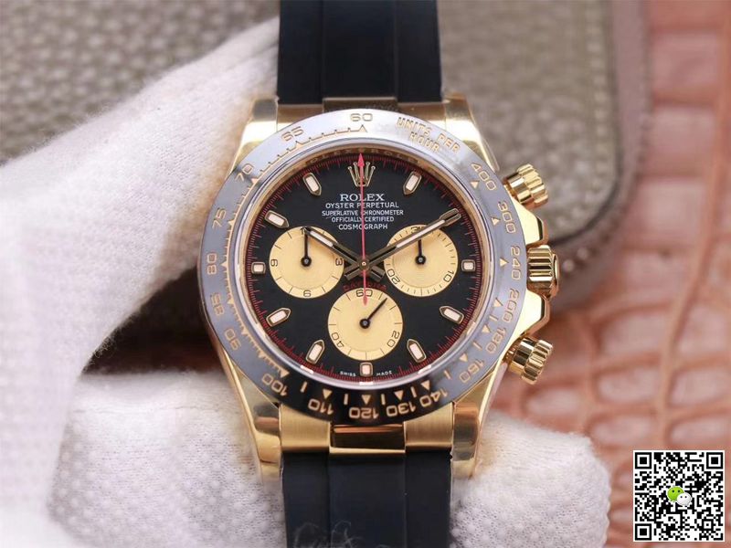 Best Replica Replica Rolex Daytona M116518LN-0047 1:1 Best Edition Noob Factory Black Dial Swiss ETA4130 - Colareps