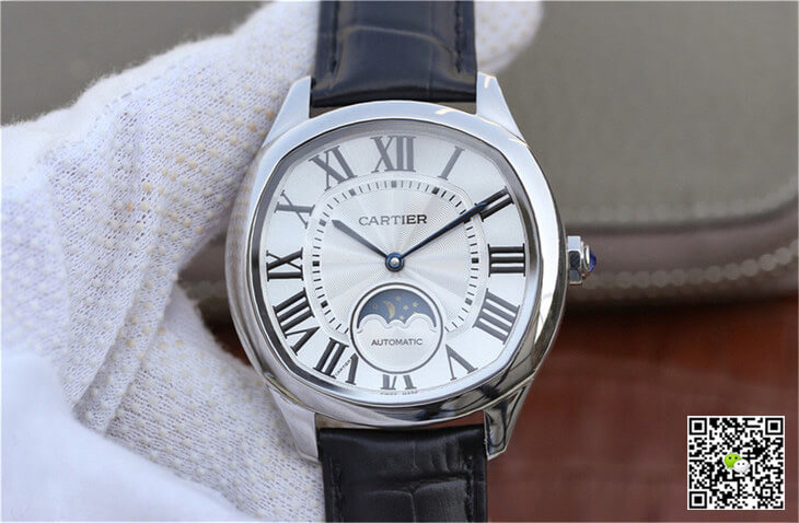 Best Replica Replica Drive De Cartier Moonphase WSNM0008 1:1 Best Edition Stainless Steel - Colareps