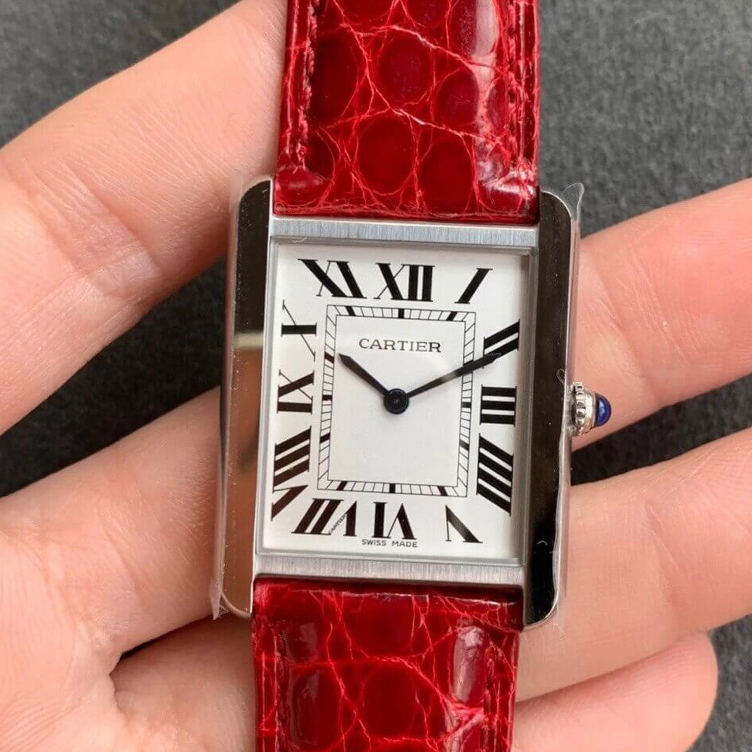 Best Replica Replica Cartier Tank W5200005 1:1 Best Edition K11 Factory White Dial - Colareps