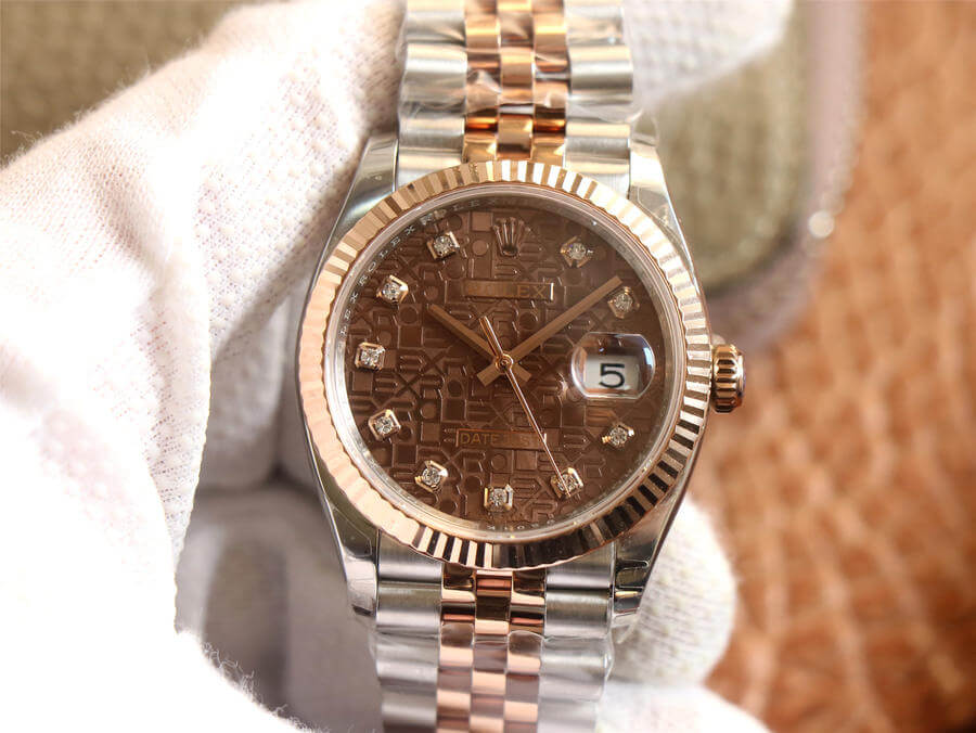 Best Replica Replica Rolex Datejust M126231-0025 1:1 Best Edition EW Factory Rose Gold Chocolate Color Dial - Colareps