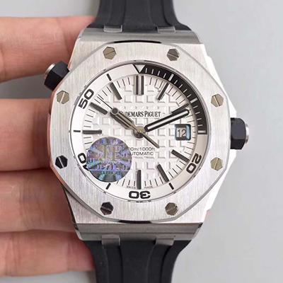 Best Replica Replica Audemars Piguet Royal Oak Offshore Diver 15710ST.OO.A002CA.02 JF Factory 1:1 Best Edition Swiss ETA3120 White Textured Dial - Colareps
