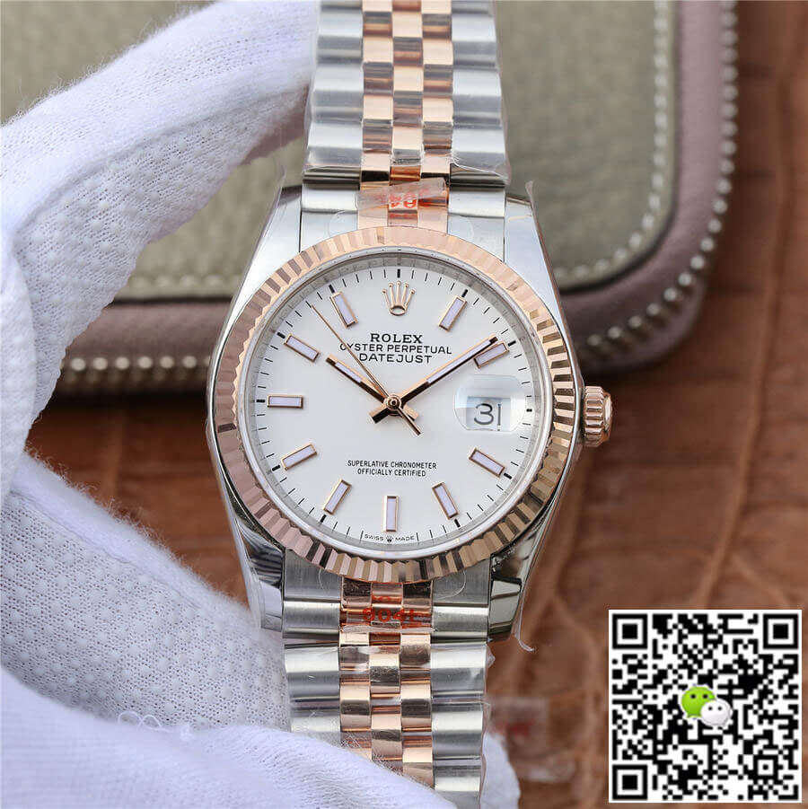 Best Replica Replica Rolex Datejust M126231-0017 36MM 1:1 Best Edition GM Factory White Dial - Colareps