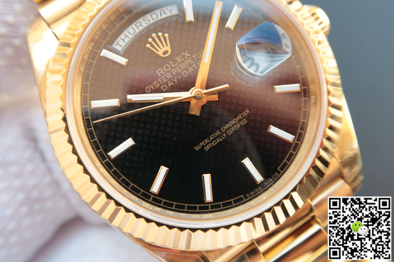 Best Replica Replica Rolex Day Date M228238-0004 1:1 Best Edition EW Factory Black Dial - Colareps