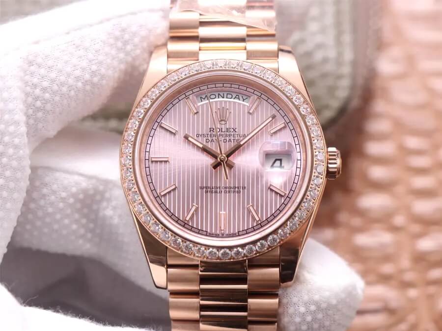 Best Replica Replica Rolex Day Date M228345RBR-0010 1:1 Best Edition EW Factory Rose Gold - Colareps