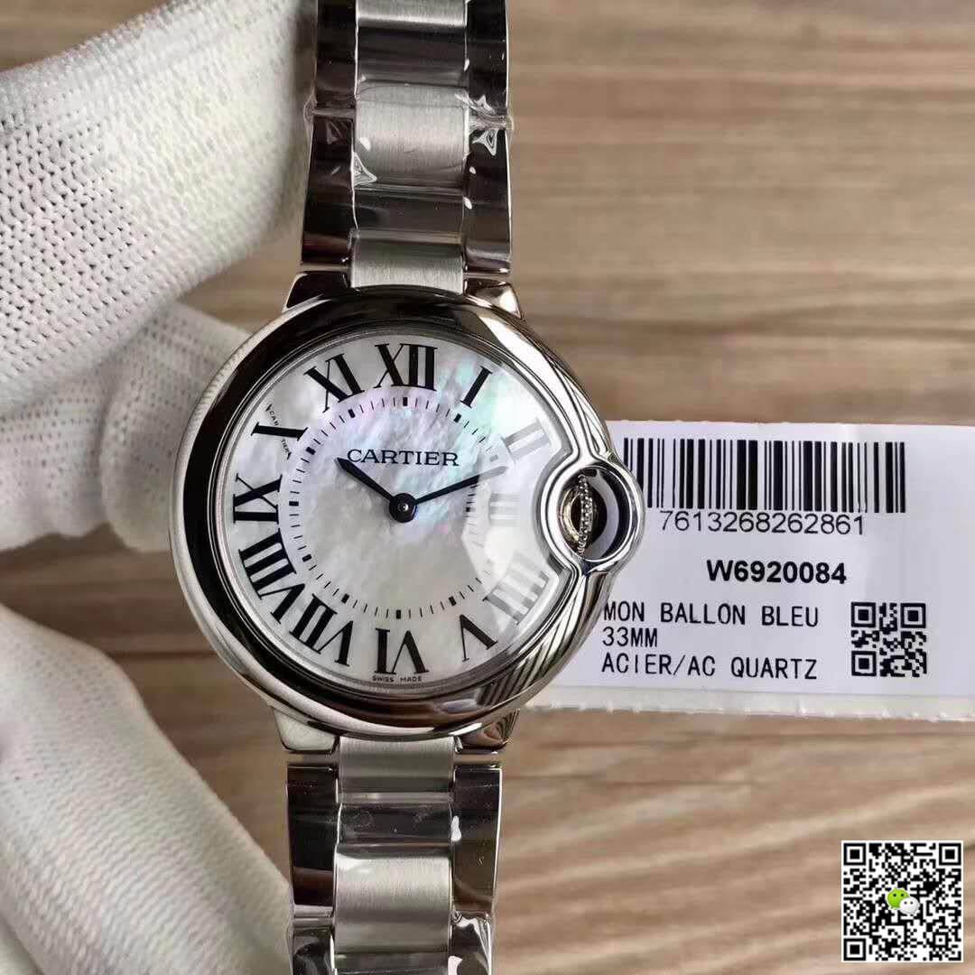 Best Replica Replica Ballon Bleu De Cartier 33 W6920084 V6 Factory 1:1 Best Edition Swiss Ronda Quartz - Colareps