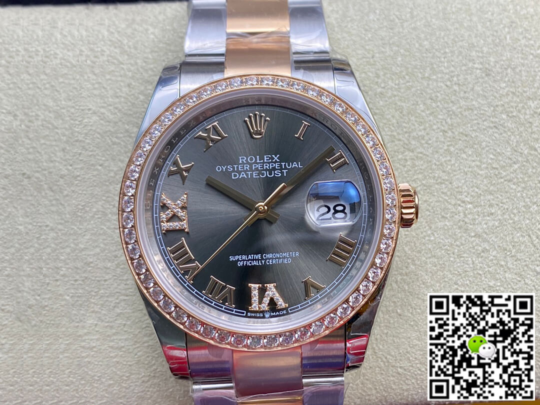 Best Replica Replica Rolex Datejust M126281RBR-0012 1:1 Best Edition EW Factory Dark Grey Dial - Colareps