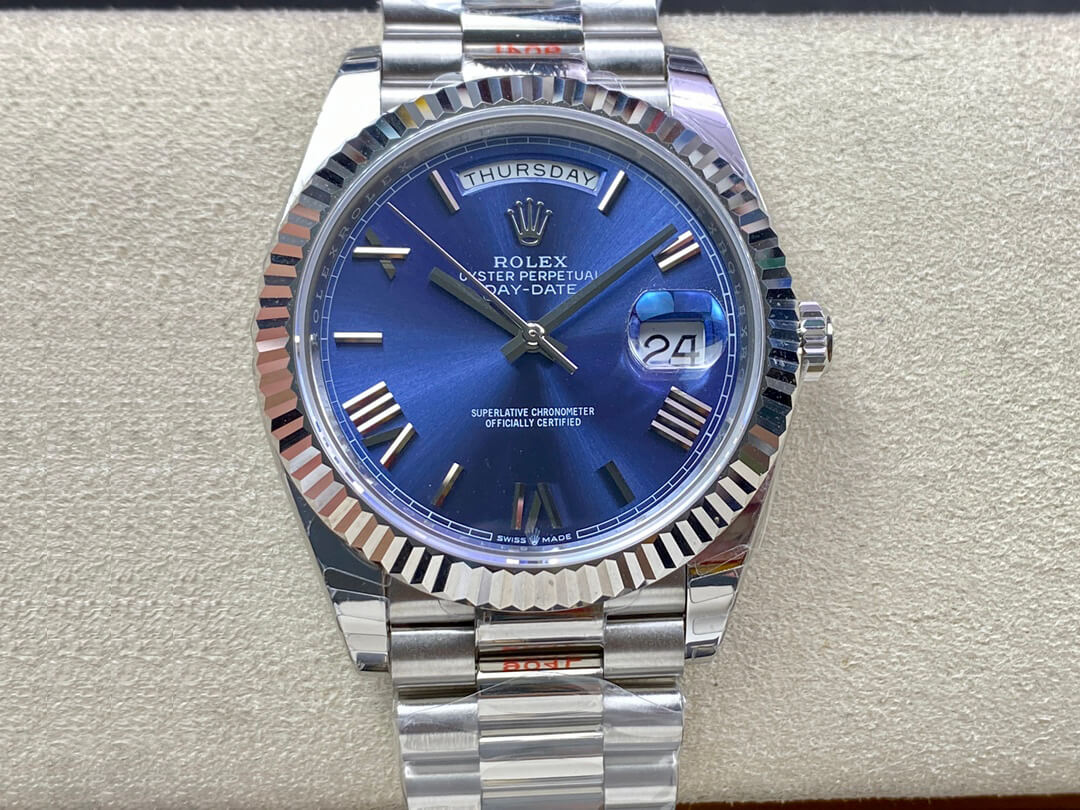 Best Replica Replica Rolex Day Date M228236-0007 1:1 Best Edition EW Factory Blue Dial - Colareps