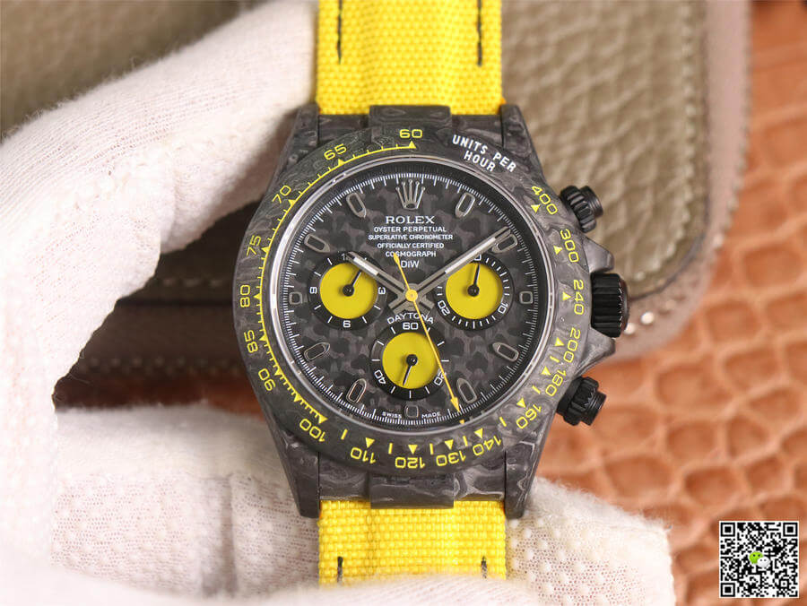 Best Replica Replica Rolex Daytona Diw Retrofit Version 1:1 Best Edition WWF Factory Carbon Fiber Dial - Colareps