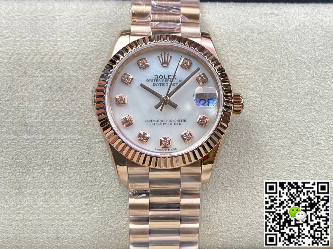 Best Replica Replica Rolex Datejust M278275-0009 31MM 1:1 Best Edition EW Factory Rose Gold - Colareps