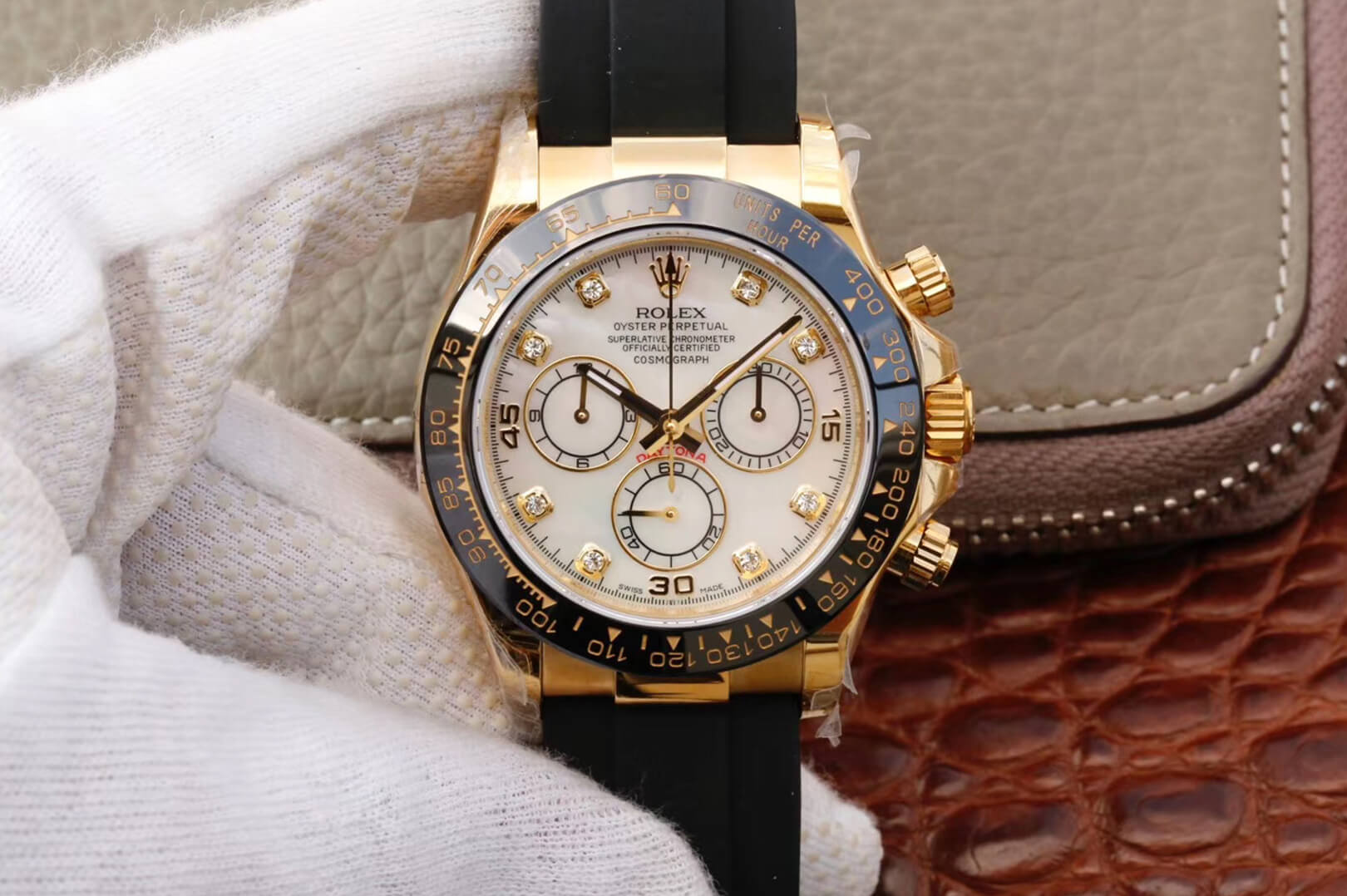 Best Replica Replica Rolex Daytona Cosmograph M116518ln-0037 1:1 Best Edition JH Factory V6 Yellow Gold Case - Colareps