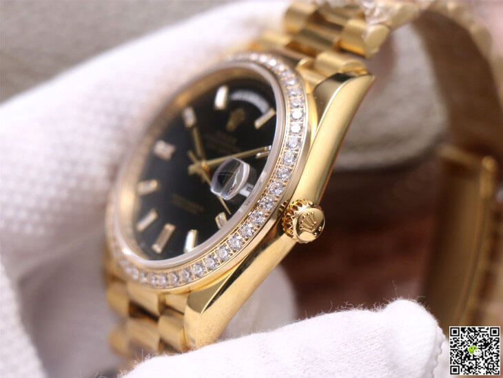 Best Replica Replica Rolex Day Date M228348RBR-0001 1:1 Best Edition EW Factory Black Dial - Colareps