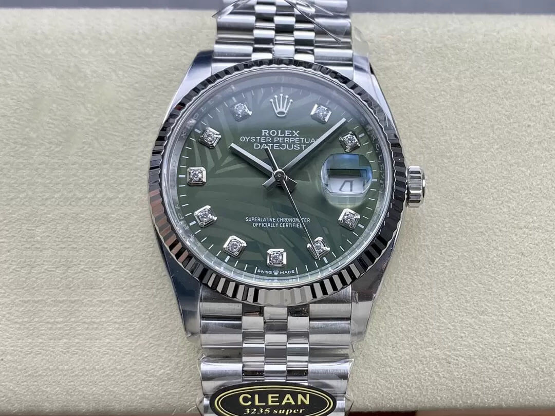 Best Replica Replica Rolex Datejust M126234-0055 36MM 1:1 Best Edition Clean Factory Green Dial - Colareps
