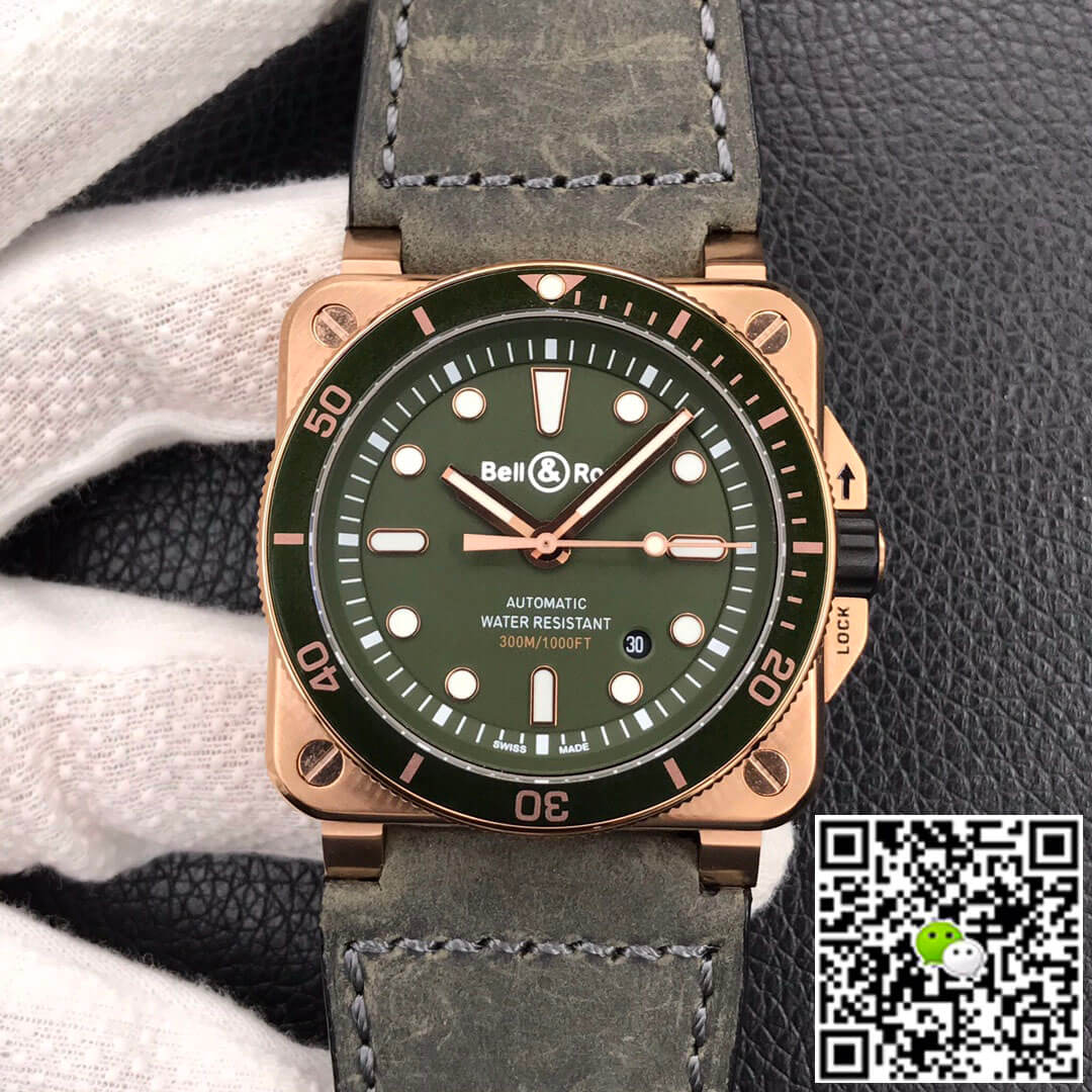 Best Replica Replica Bell   Ross BR0392-D-G-BR/SCA 1:1 Best Edition Green Dial - Colareps