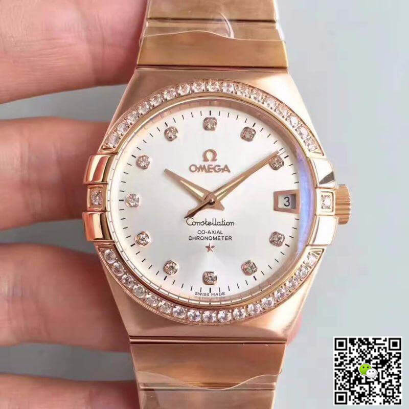 Best Replica Replica Omega Constellation 123.25.38.21.52.001 3S Factory 1:1 Best Edition Swiss ETA8500 18K Rose Gold Bracelet - Colareps