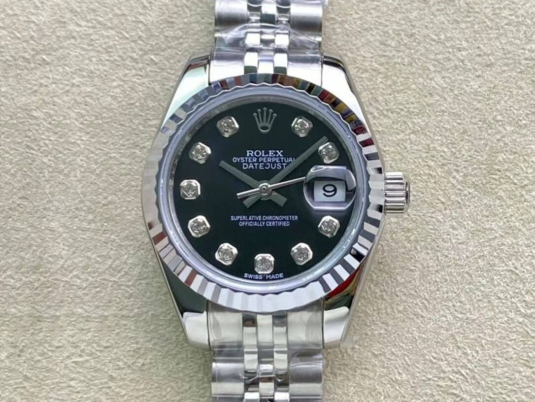 Best Replica Replica Rolex Datejust 279174 28MM 1:1 Best Edition BP Factory Black Dial - Colareps