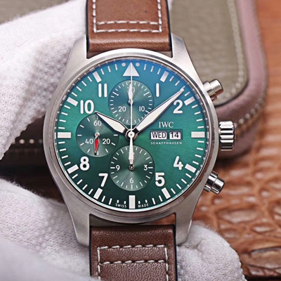 Best Replica Replica IWC Pilot Chronograph IW377726 1:1 Best Edition ZF Factory Green Dial Swiss ETA7750 - Colareps