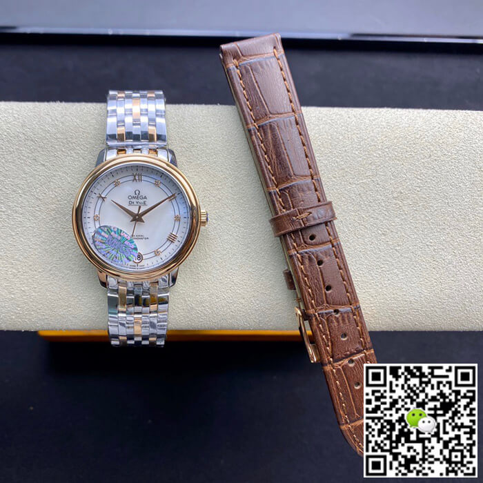 Best Replica Replica Omega De Ville 1:1 Best Edition MKS Factory Rose Gold Diamond Dial - Colareps