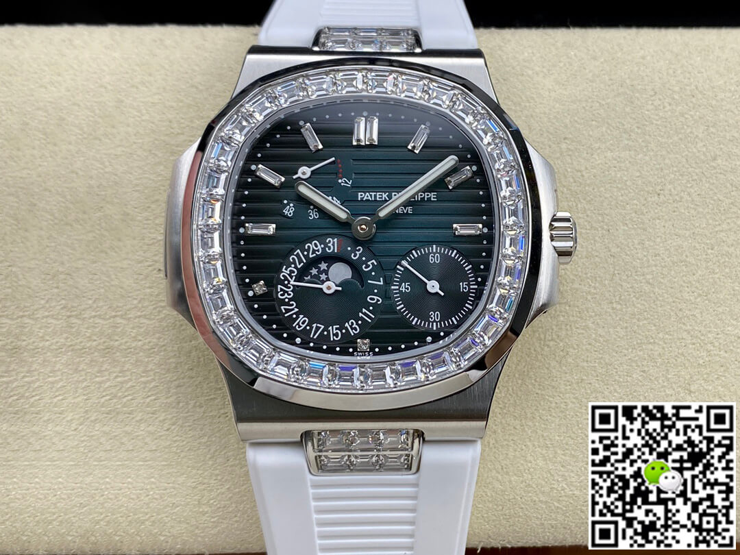 Best Replica Replica Patek Philippe Nautilus 5712GR 1:1 Best Edition GR Factory Rubber Strap - Colareps