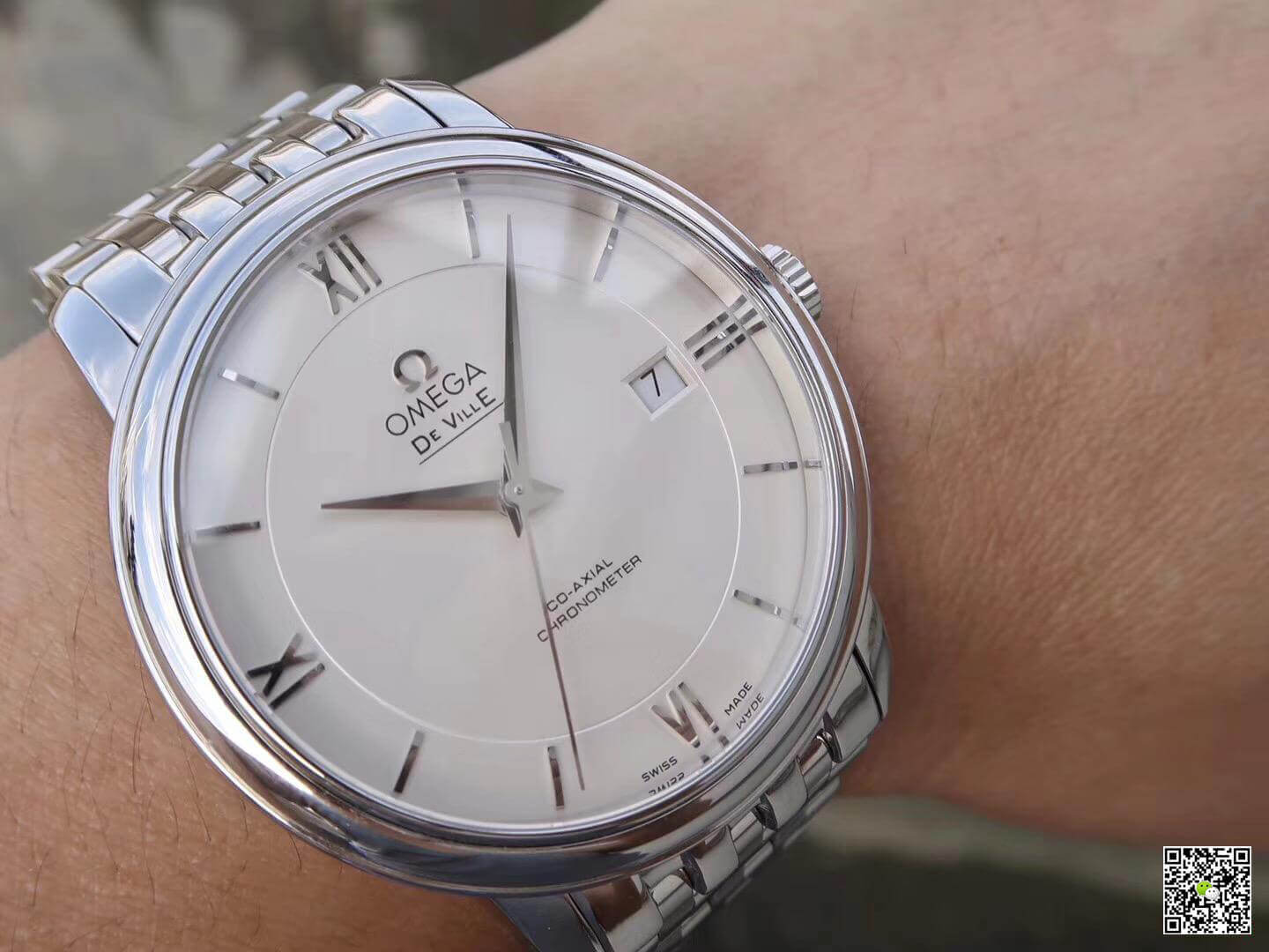 Best Replica Replica Omega De Ville Prestige 424.10.40.20.02.003 MKS Factory Mechanical Watches 1:1 Best Edition Swiss ETA9015 White Dial - Colareps