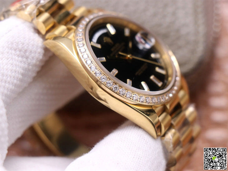 Best Replica Replica Rolex Day Date M228348RBR-0001 1:1 Best Edition EW Factory Black Dial - Colareps