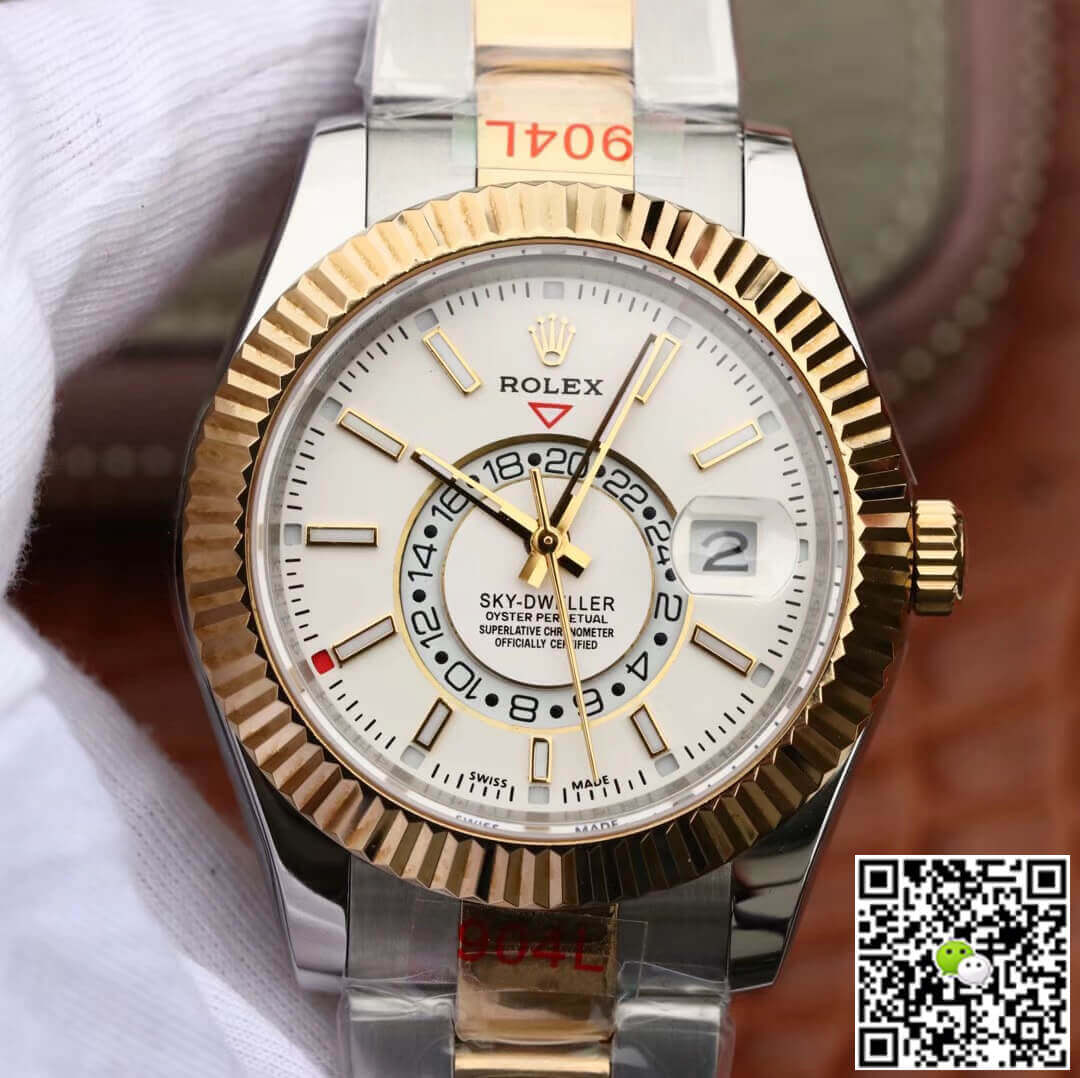 Best Replica Replica Rolex Sky Dweller M326933-0009 1:1 Best Edition Noob Factory White Dial - Colareps