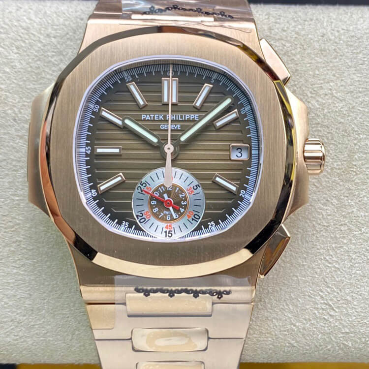 Best Replica Replica Patek Philippe Nautilus 5980-1R 1:1 Best Edition 3K Factory V2 Rose Gold - Colareps