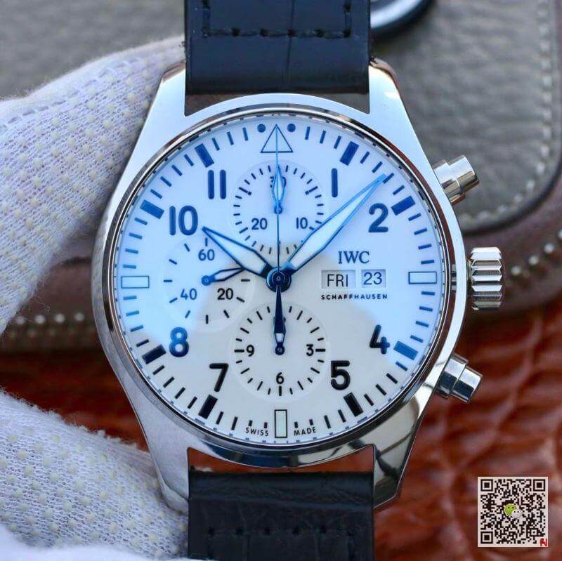 Best Replica Replica IWC Pilot Chronograph IW377725 ZF Factory 1:1 Best Edition Swiss ETA7750 Leather Watch Strap - Colareps