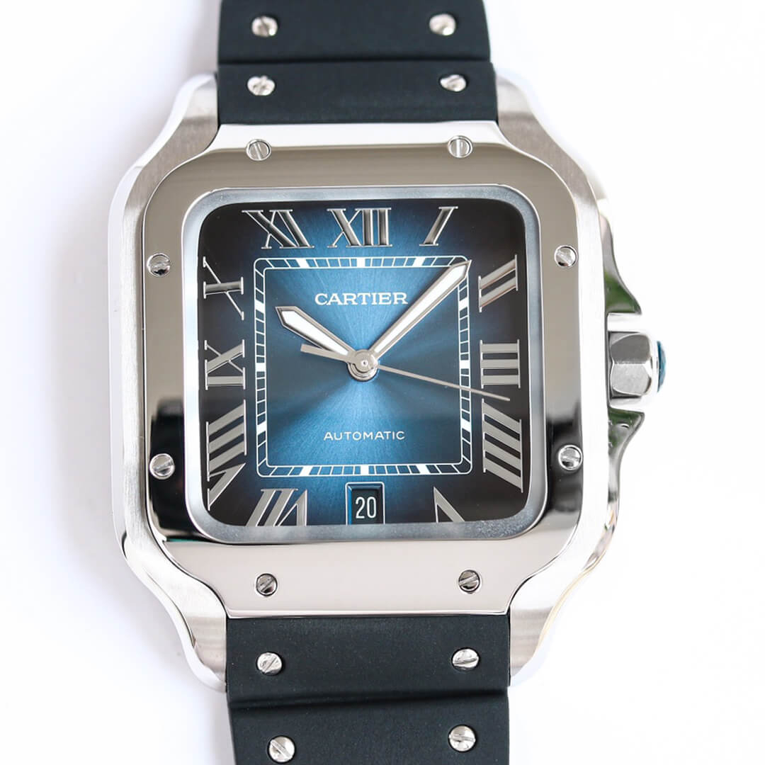 Best Replica Replica Cartier Santos WSSA0030 1:1 Best Edition GF Factory V2 Rubber Strap - Colareps