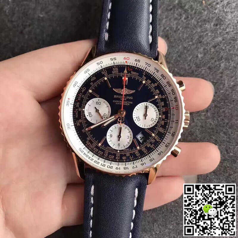 Best Replica Replica Breitling Navitimer 01 RB012012 1:1 Best Edition  JF Factory Blue Strap - Colareps