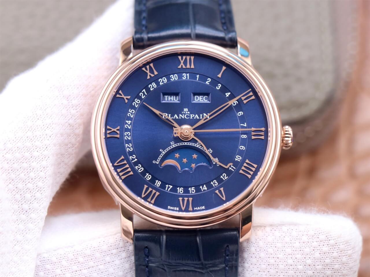Best Replica Replica Blancpain Villeret 6654-3640-55 1:1 Best Edition OM Factory V3 Rose Gold - Colareps