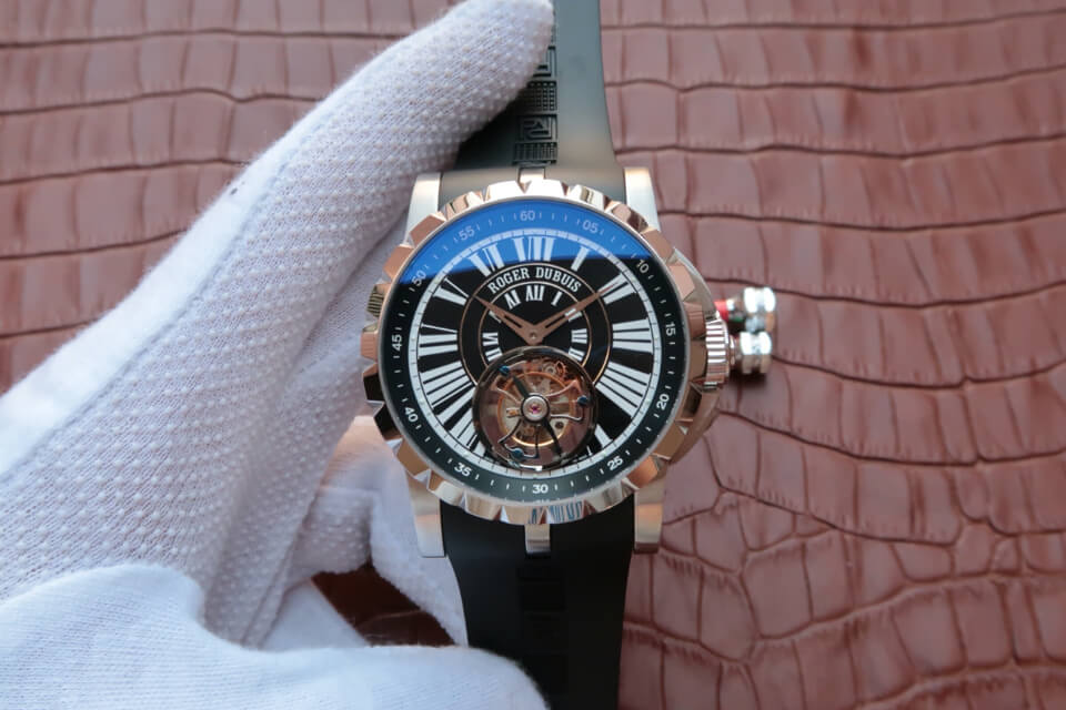Best Replica Replica Roger Dubuis Hommage Tourbillon 1:1 Best Edition JB Factory Rose Gold - Colareps