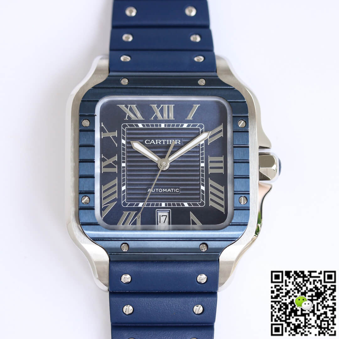 Best Replica Cartier Watch Rep Santos 1:1 Best Edition GF Factory Blue Dial - Colareps